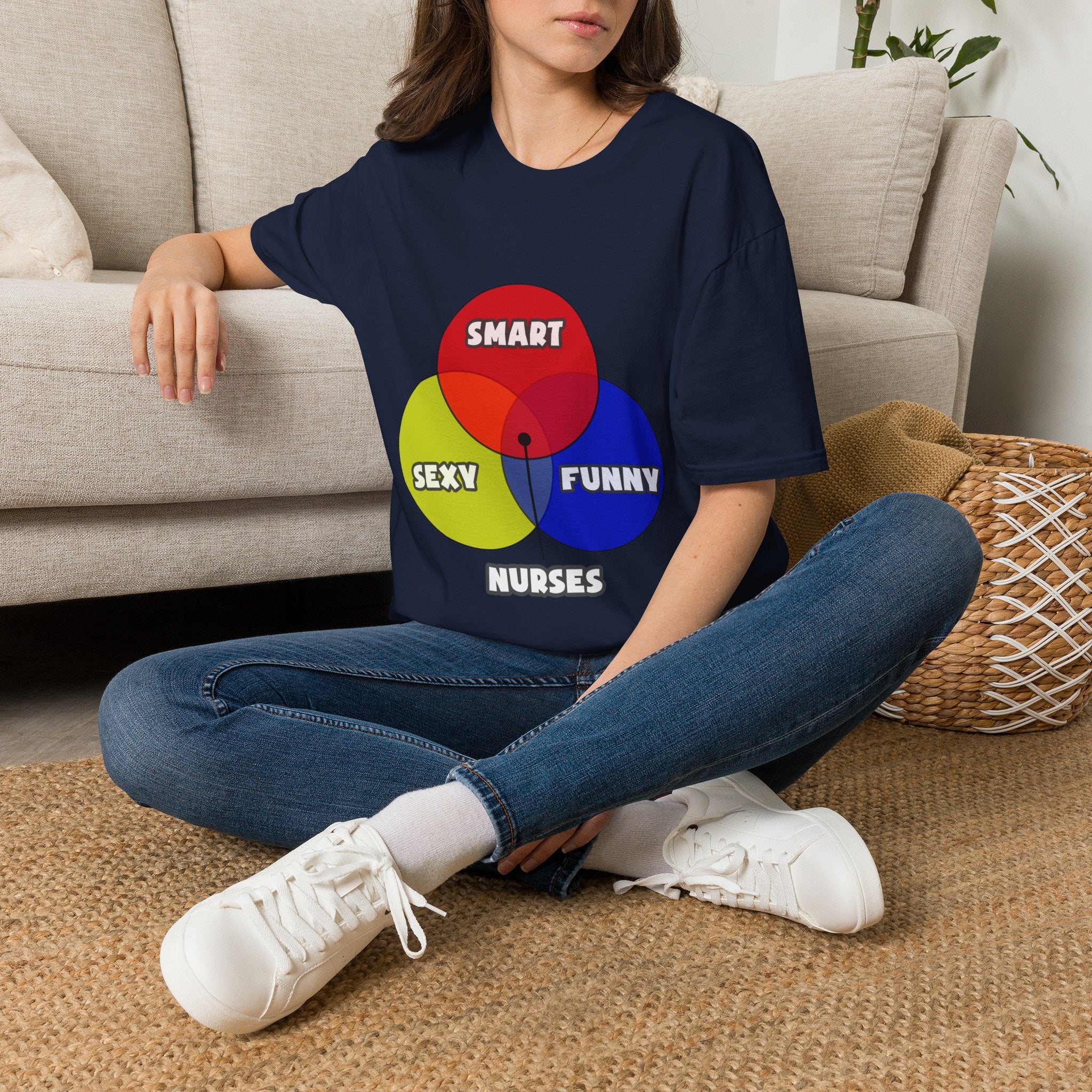 Venn Diagram .. Nurses - Unisex Softstyle T-Shirt