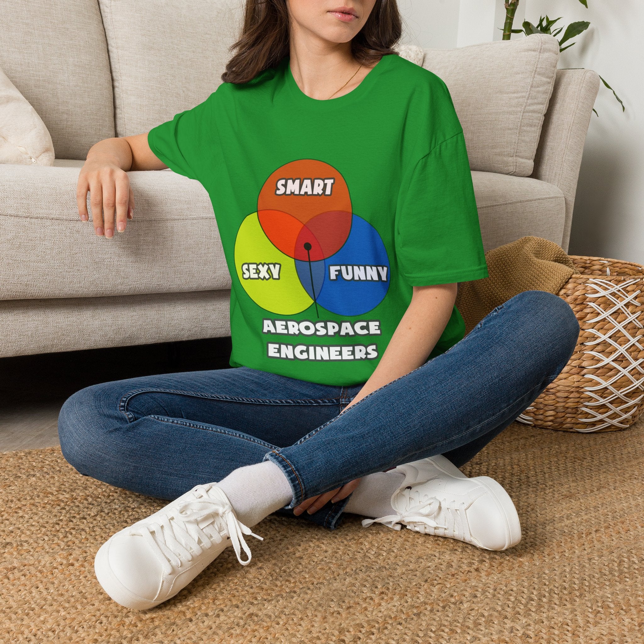 Venn Diagram .. Aerospace Engineers - Unisex Softstyle T-Shirt