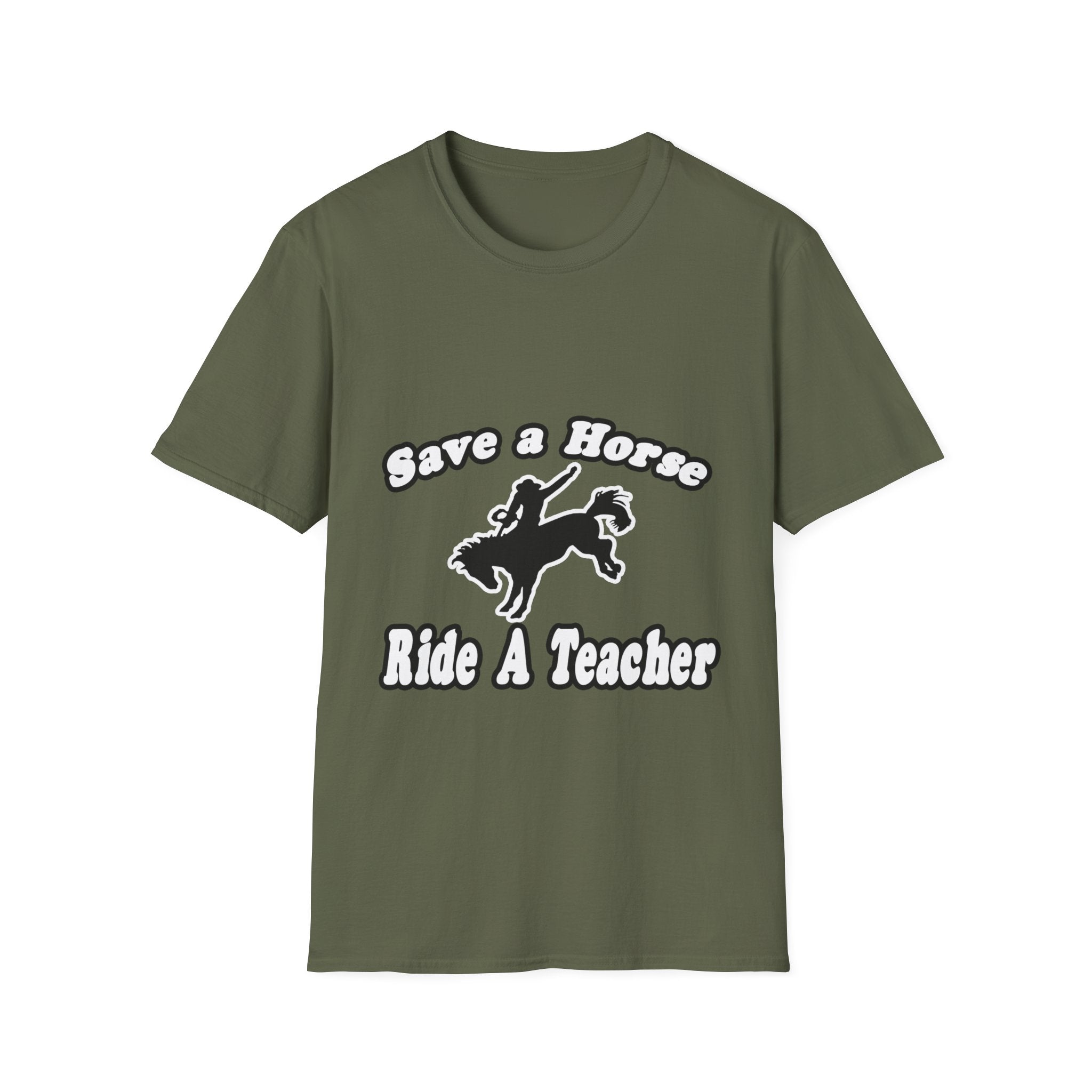 save horse ride teacher - Unisex Softstyle T-Shirt