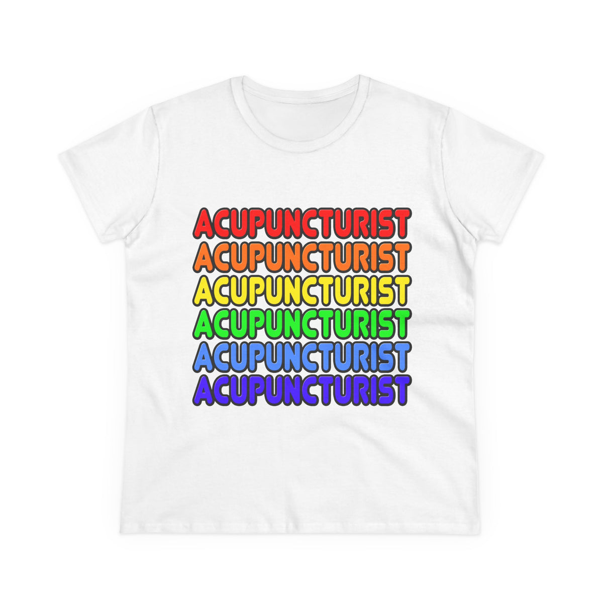 Rainbow Acupuncturist - Women's Midweight Cotton Tee