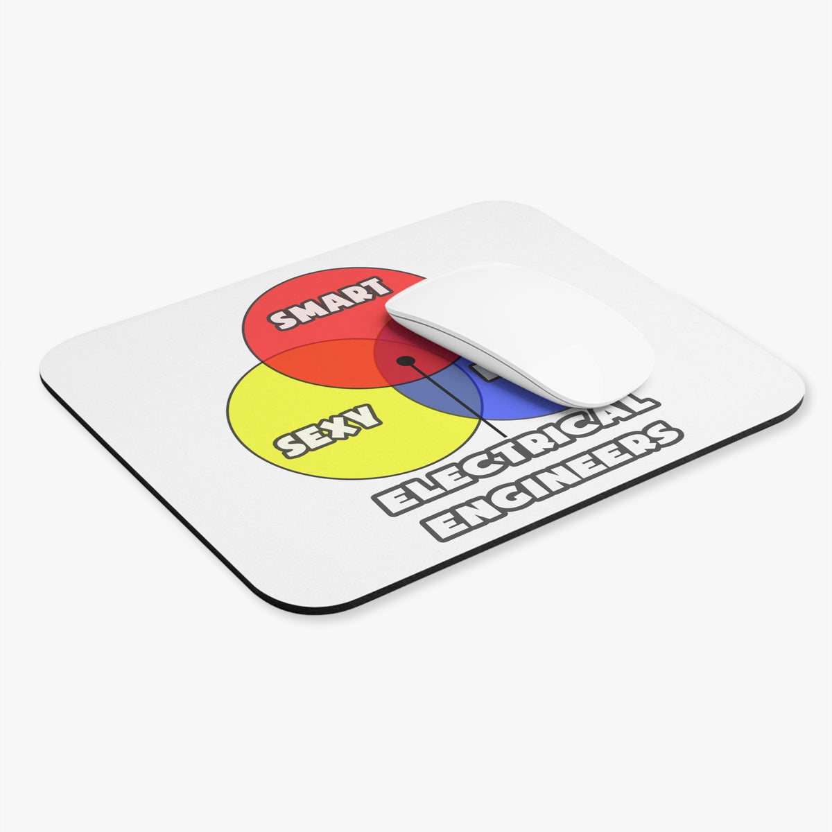 Venn Diagram .. Electrical Engineers - Mouse Pad (Rectangle)
