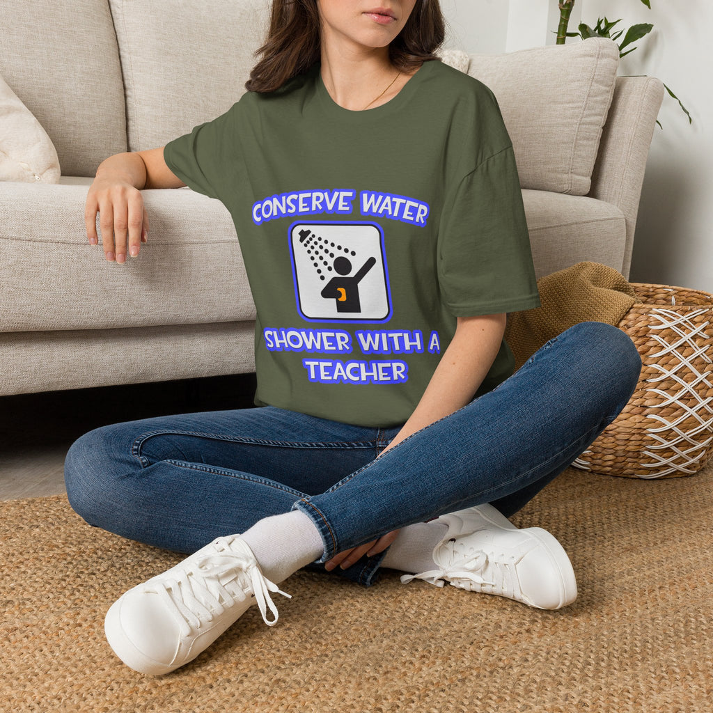 Conserve Water .. Shower With a Teacher - Unisex Softstyle T-Shirt
