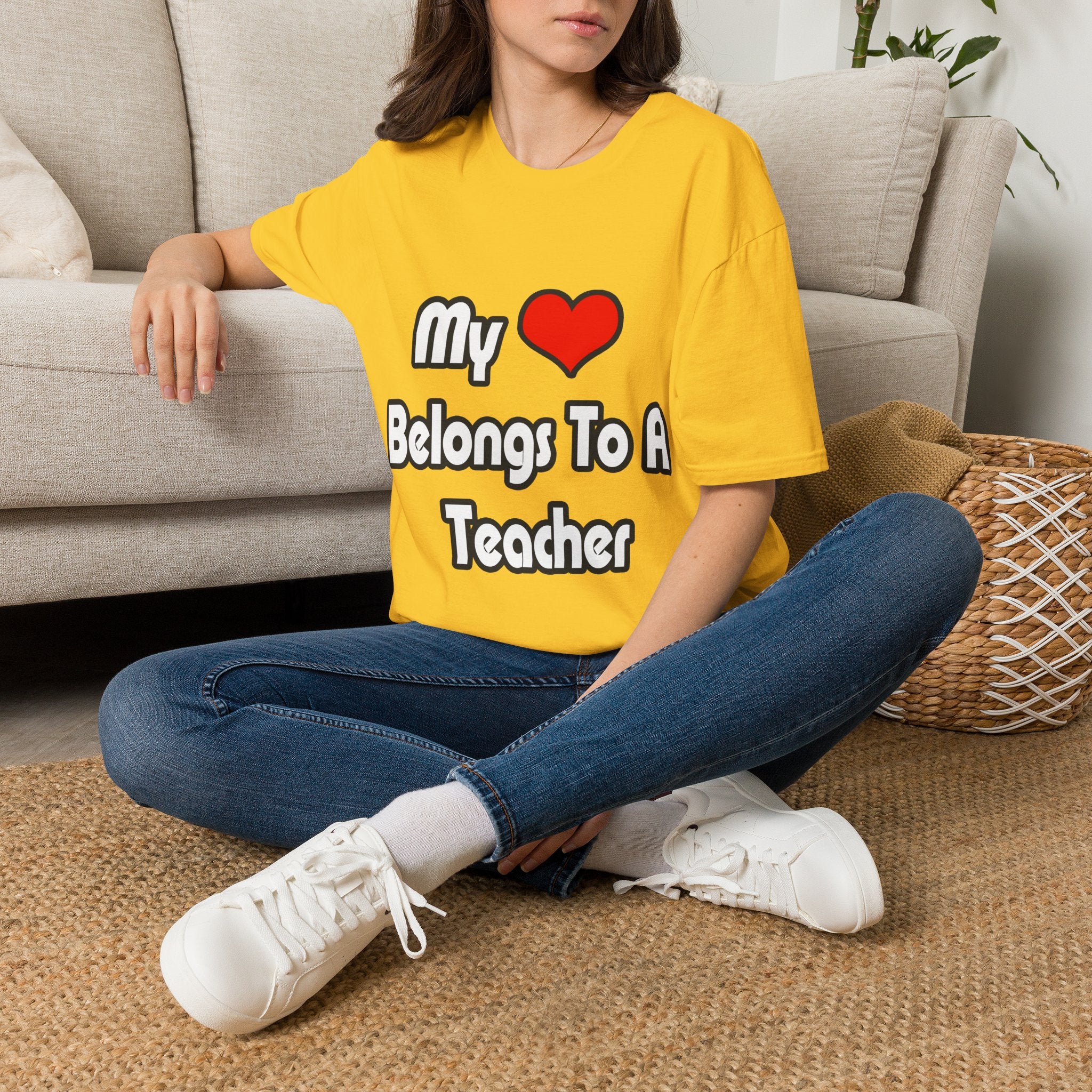 My Heart Belongs To A Teacher - Unisex Softstyle T-Shirt