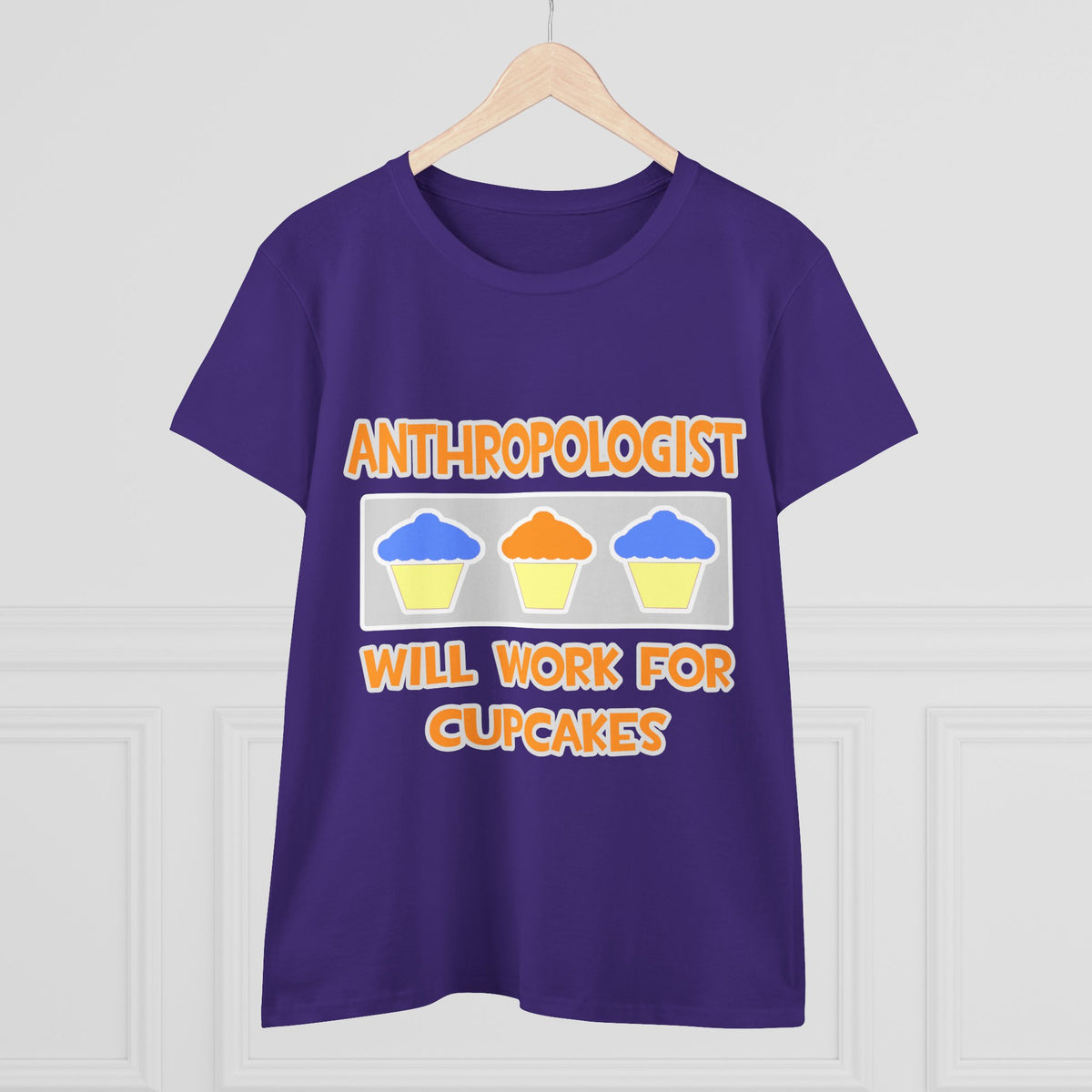 Anthropologist ... Will Work For Cupcakes - Women's Midweight Cotton Tee