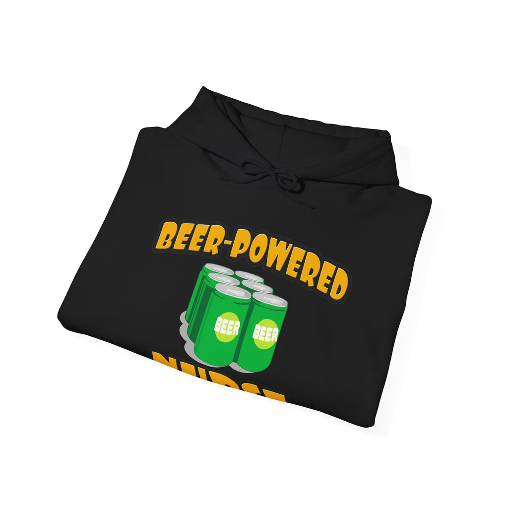 Beer Powered Nurse - Unisex Heavy Blend™ Hooded Sweatshirt