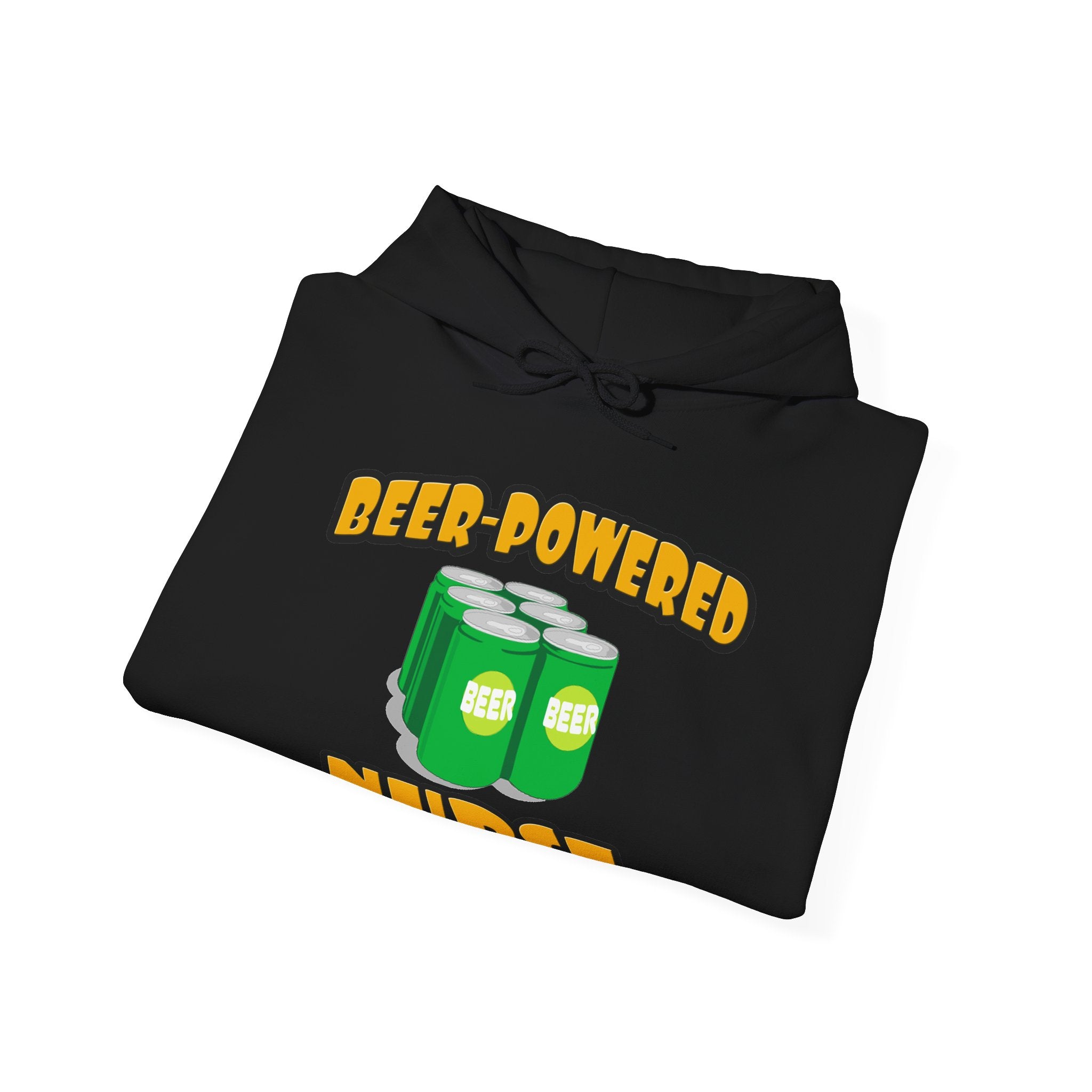 Beer Powered Nurse - Unisex Heavy Blend™ Hooded Sweatshirt