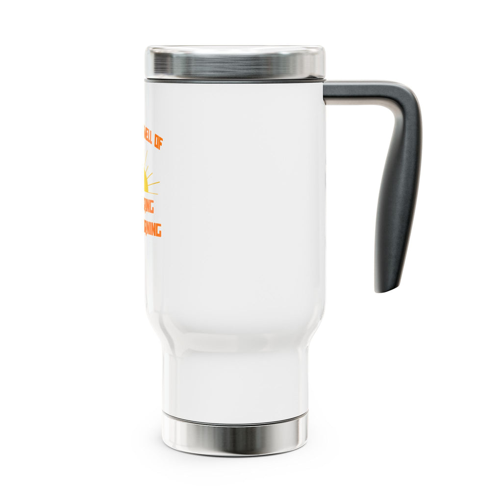 Smell of Engineering in the Morning - Stainless Steel Travel Mug with Handle, 14oz