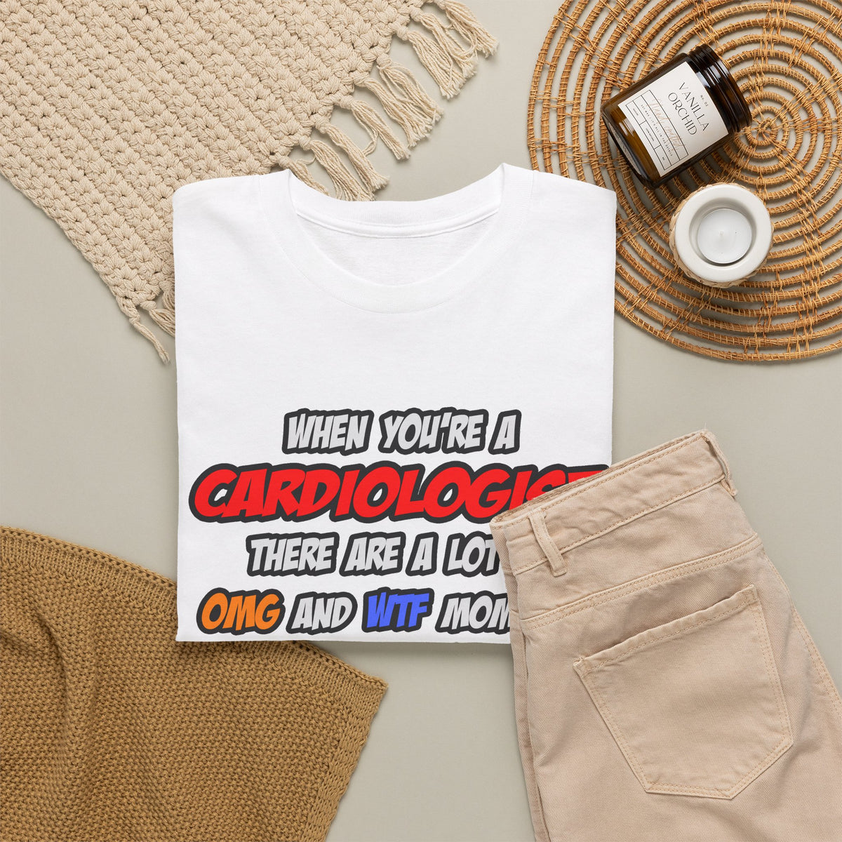 Cardiologist .. OMG WTF LOL - Unisex Heavy Cotton Tee