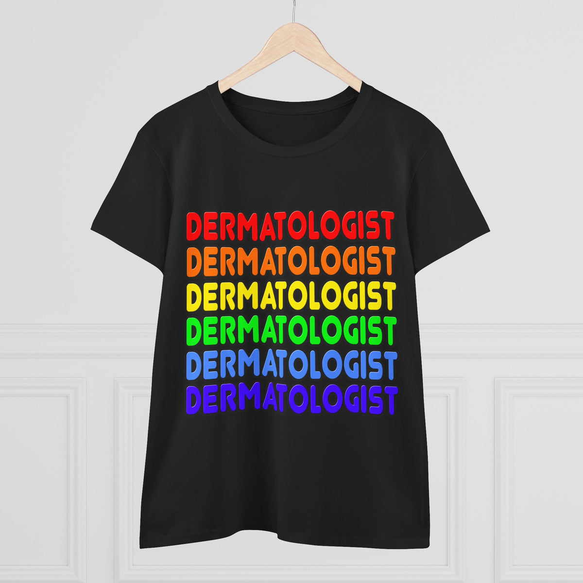 Rainbow Dermatologist - Women's Midweight Cotton Tee