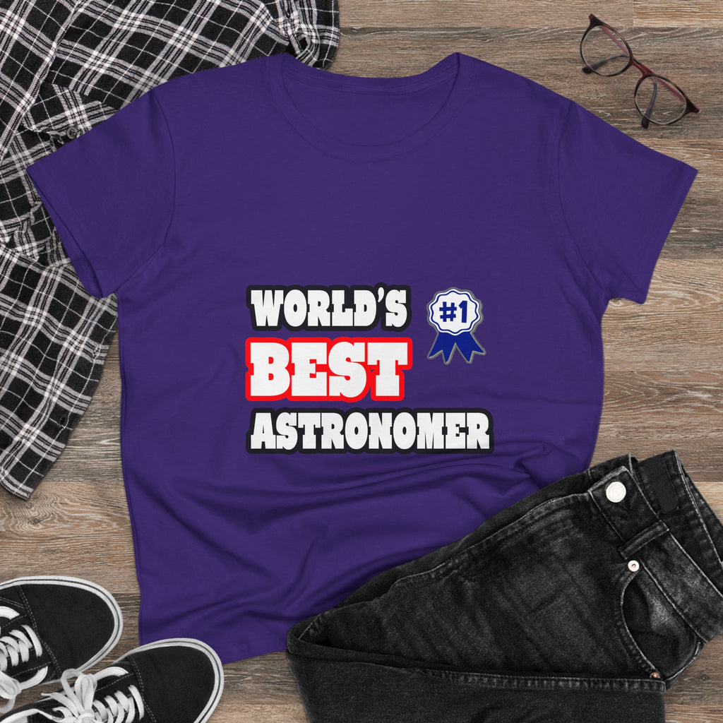 World's Best Astronomer - Women's Midweight Cotton Tee