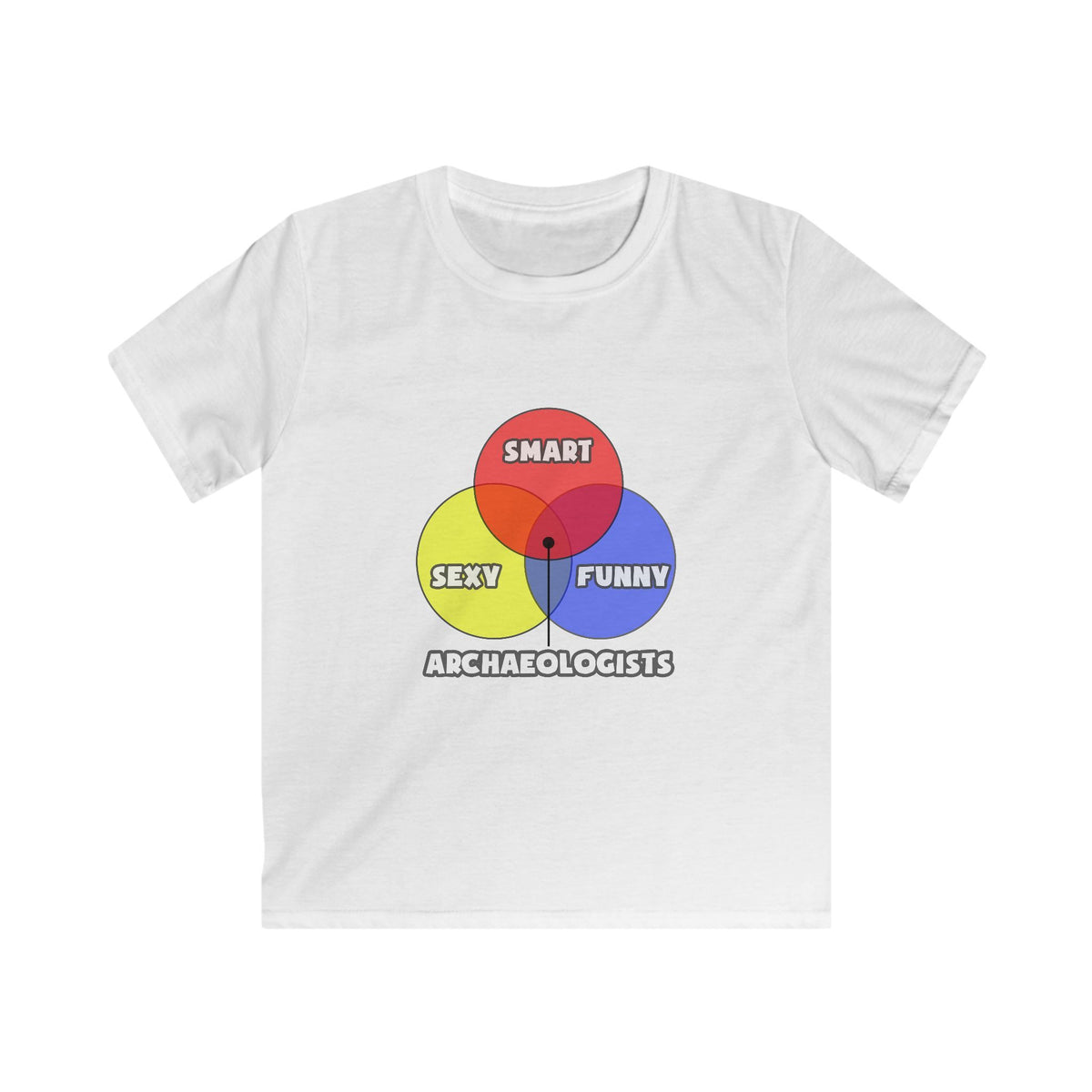 Venn Diagram .. Archaeologists - Kids Softstyle Tee