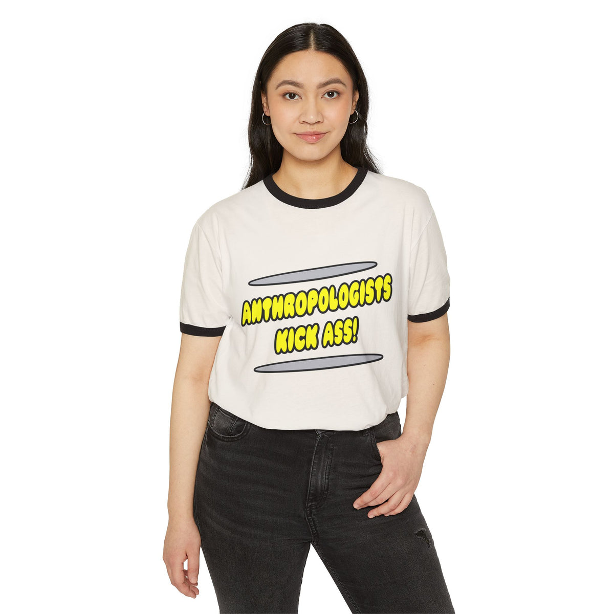 Anthropologists Kick Ass! - Unisex Cotton Ringer T-Shirt