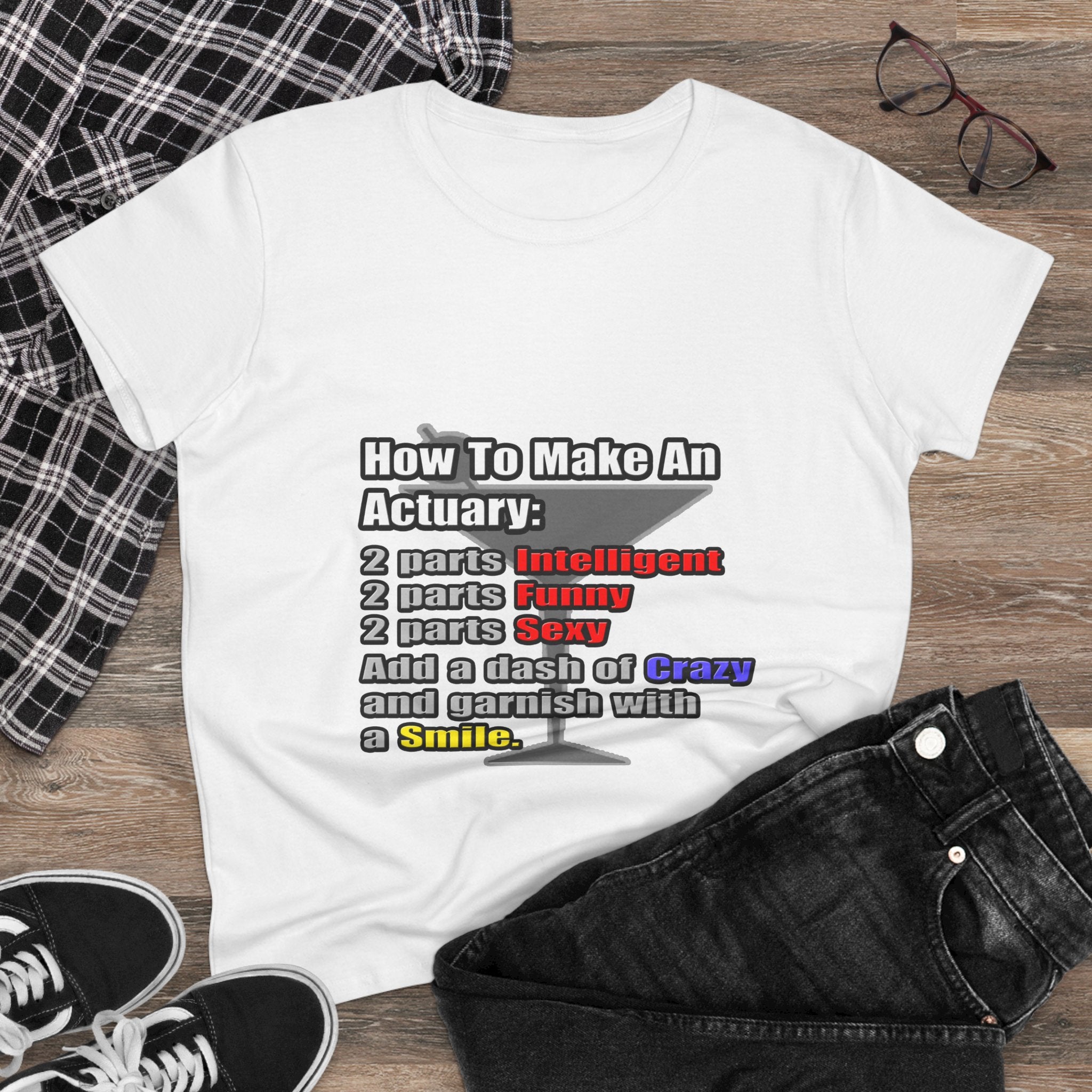 How To Make an Actuary - Women's Midweight Cotton Tee