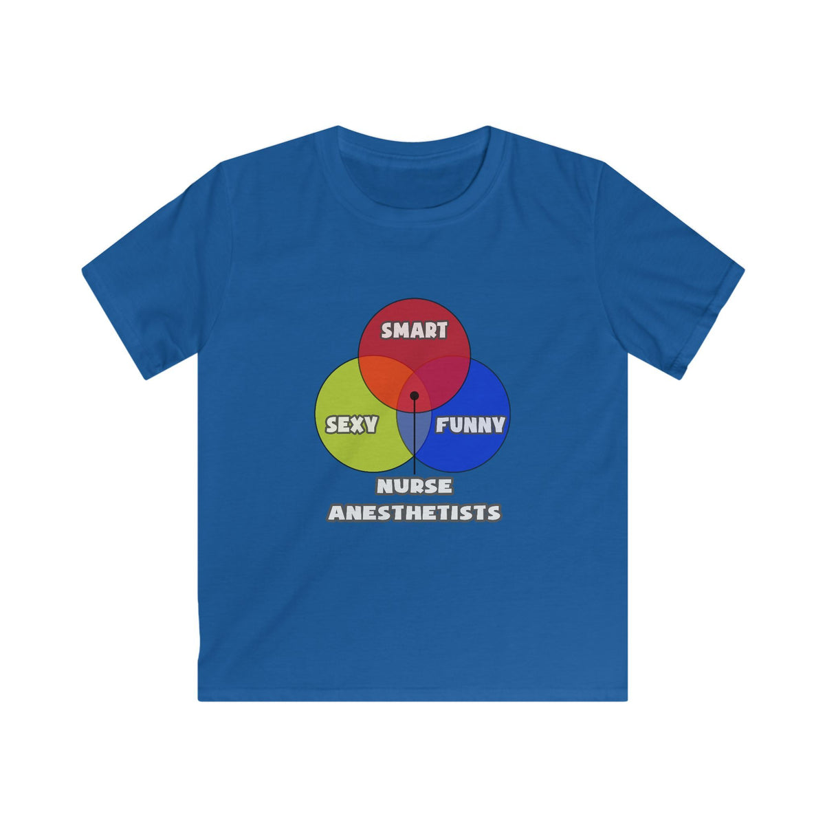 Venn Diagram .. Nurse Anesthetists - Kids Softstyle Tee