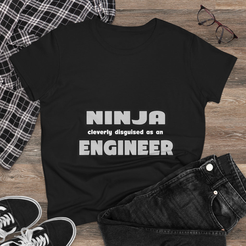 Ninja Cleverly Disguised As An Engineer - Women's Midweight Cotton Tee