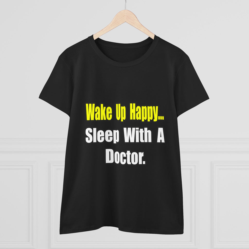 Sleep With Doctor - Women's Midweight Cotton Tee