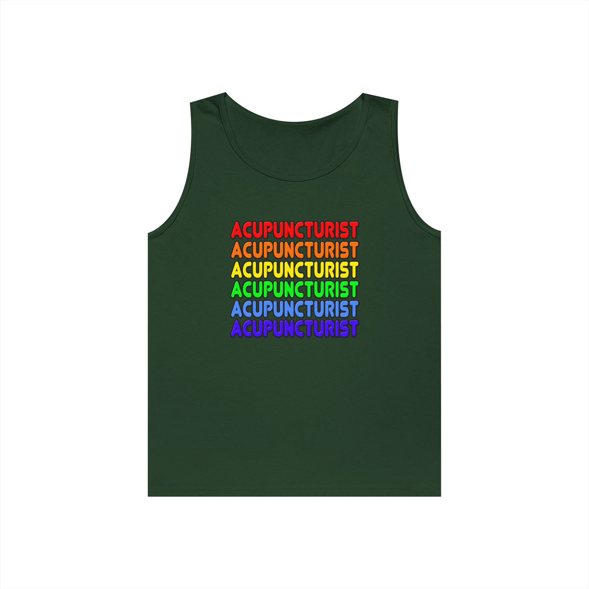 Rainbow Acupuncturist - Unisex Heavy Cotton Tank Top