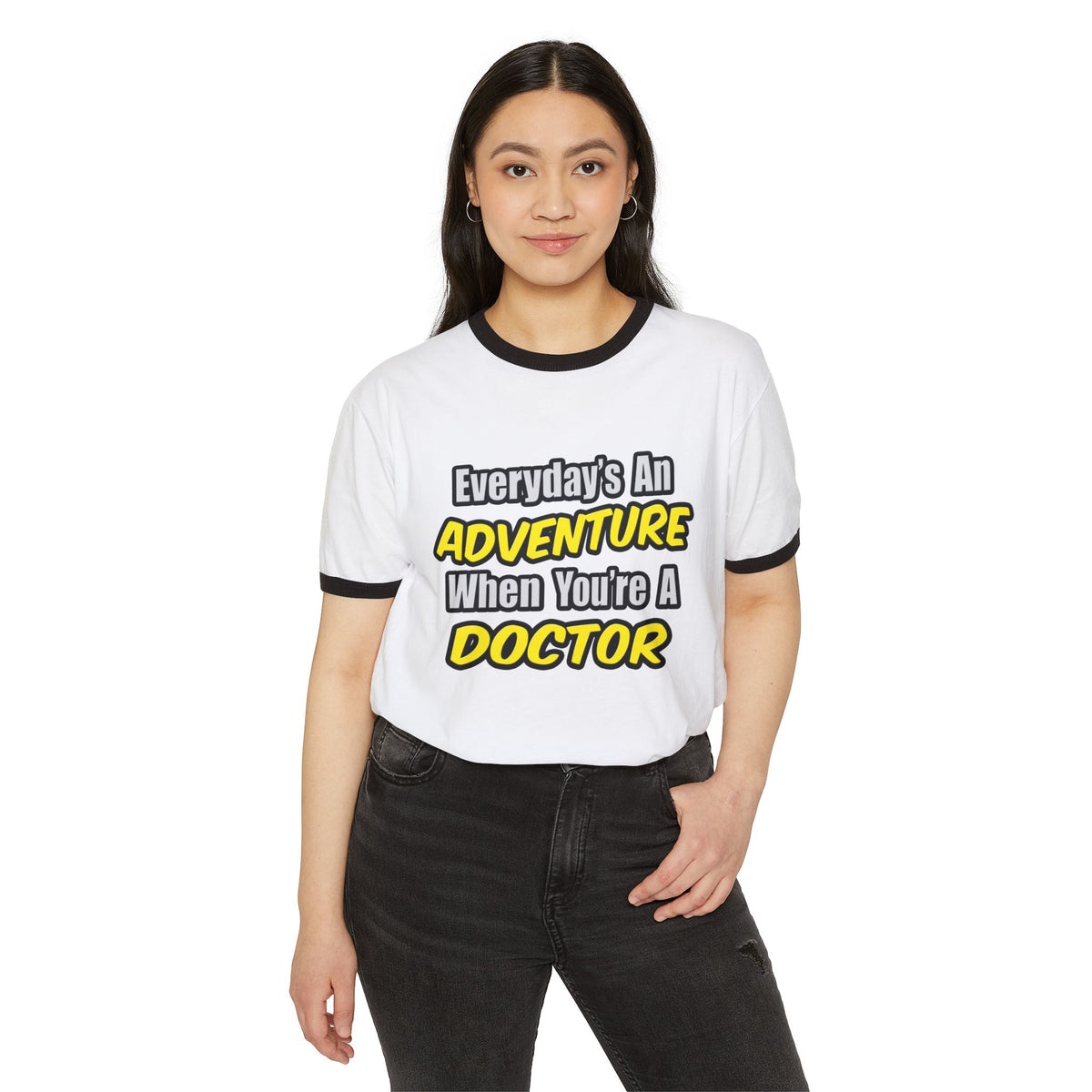 Everyday's An Adventure...Doctor - Unisex Cotton Ringer T-Shirt