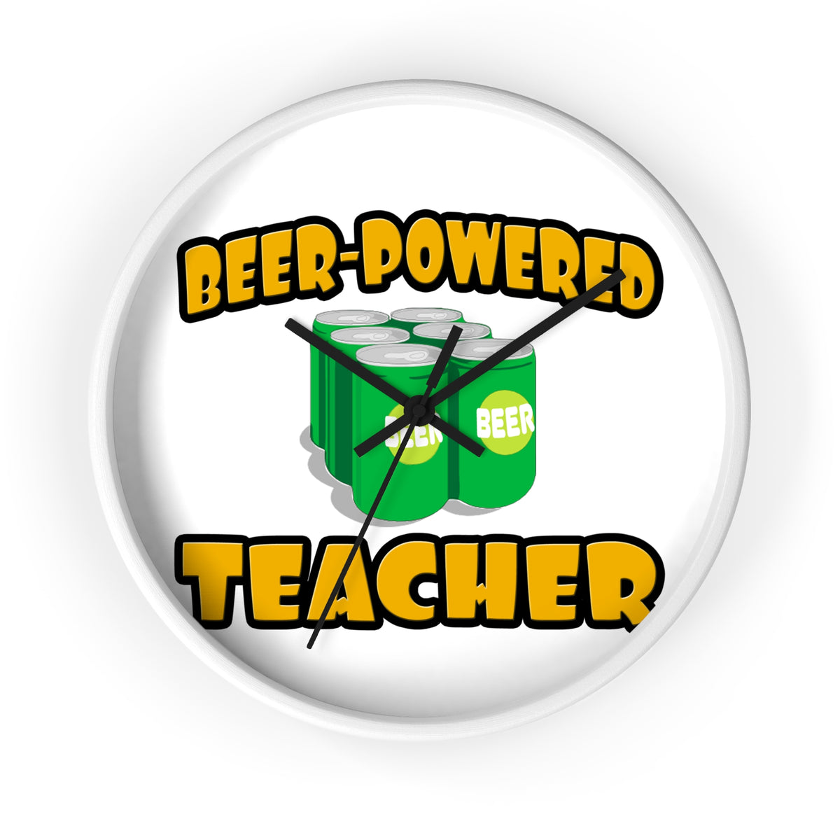Beer Powered Teacher - Wall Clock