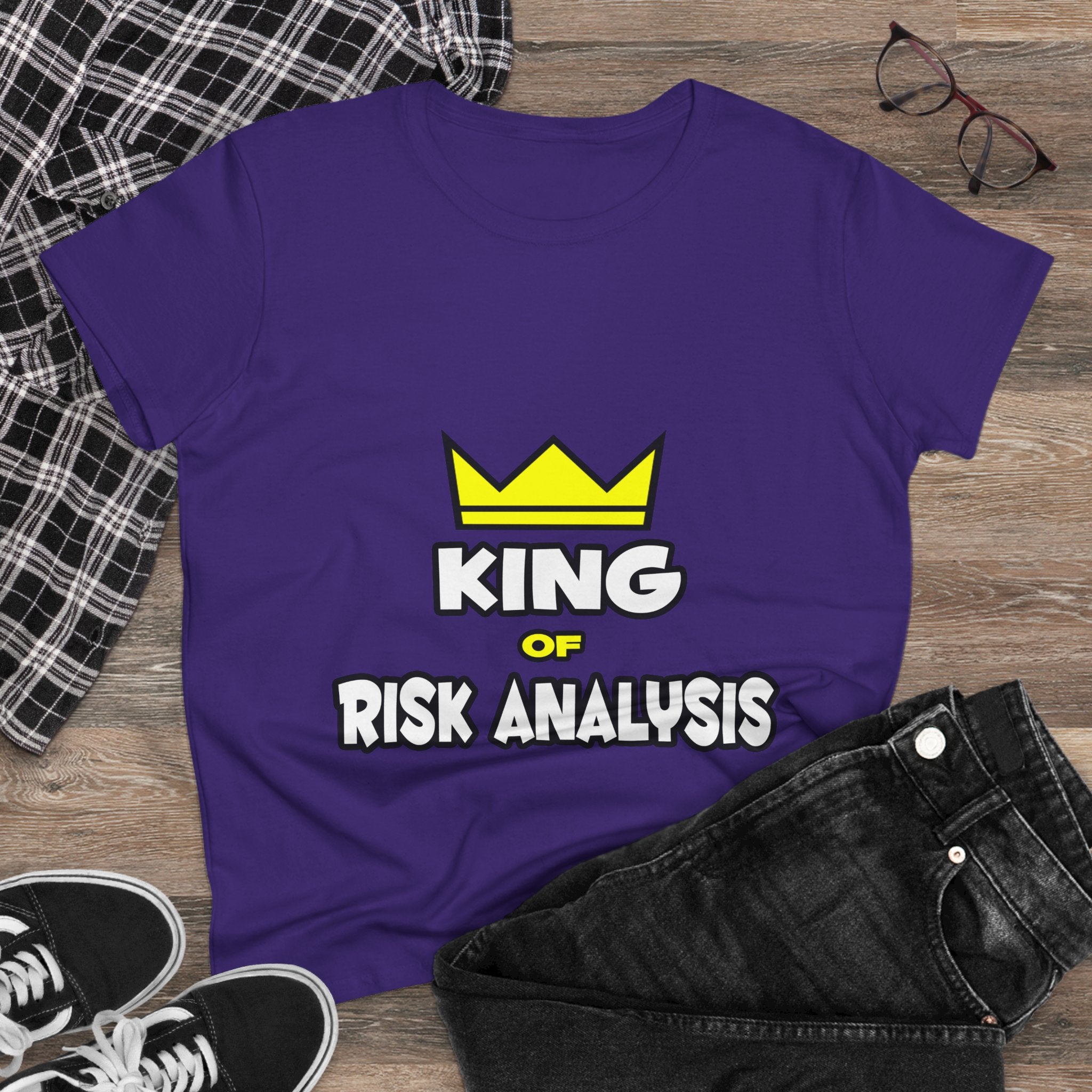 King of Risk Analysis - Women's Midweight Cotton Tee