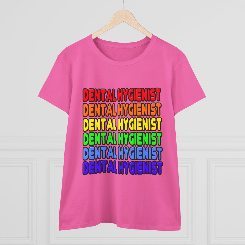 Rainbow Dental Hygienist - Women's Midweight Cotton Tee