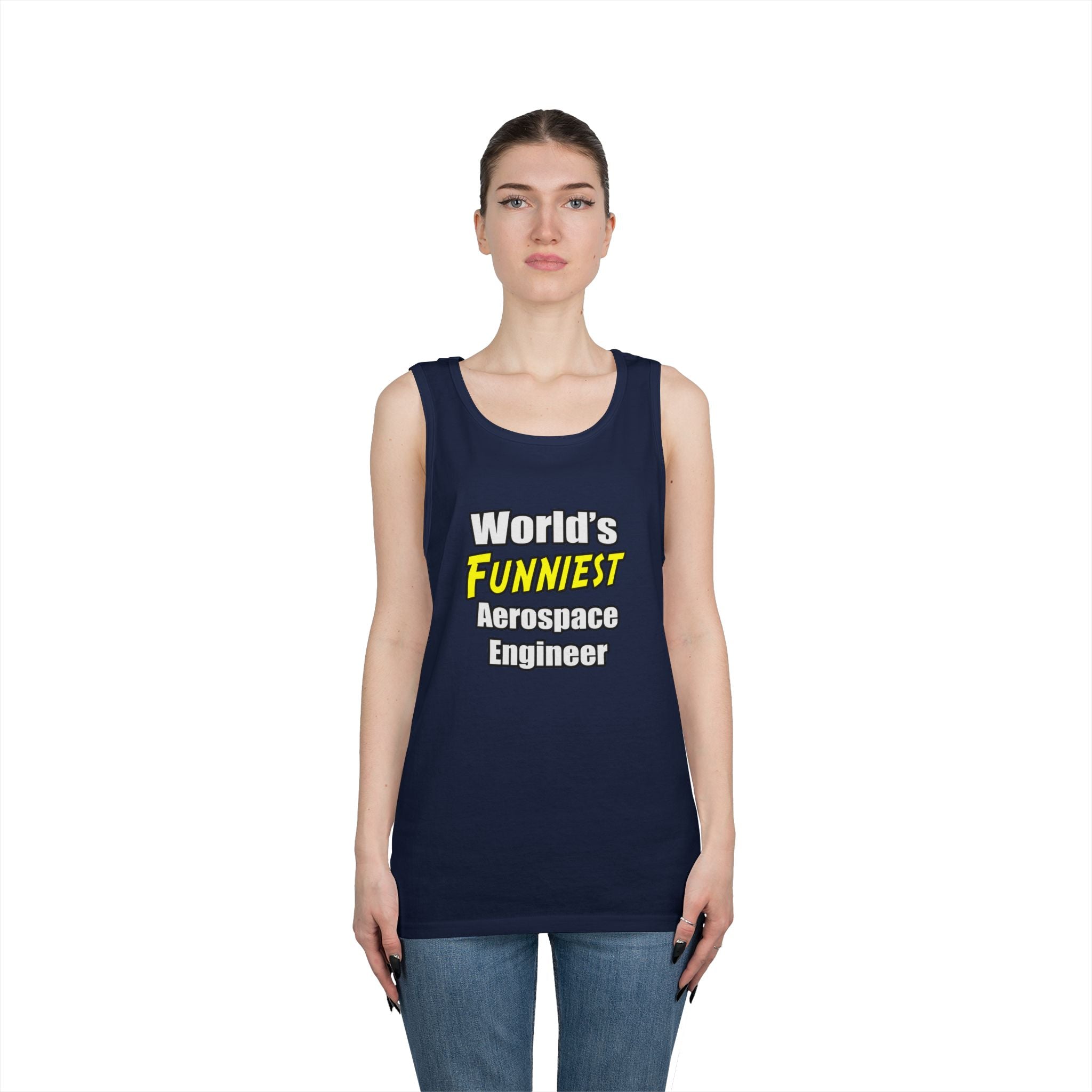 World's Funniest Aerospace Engineer - Unisex Heavy Cotton Tank Top
