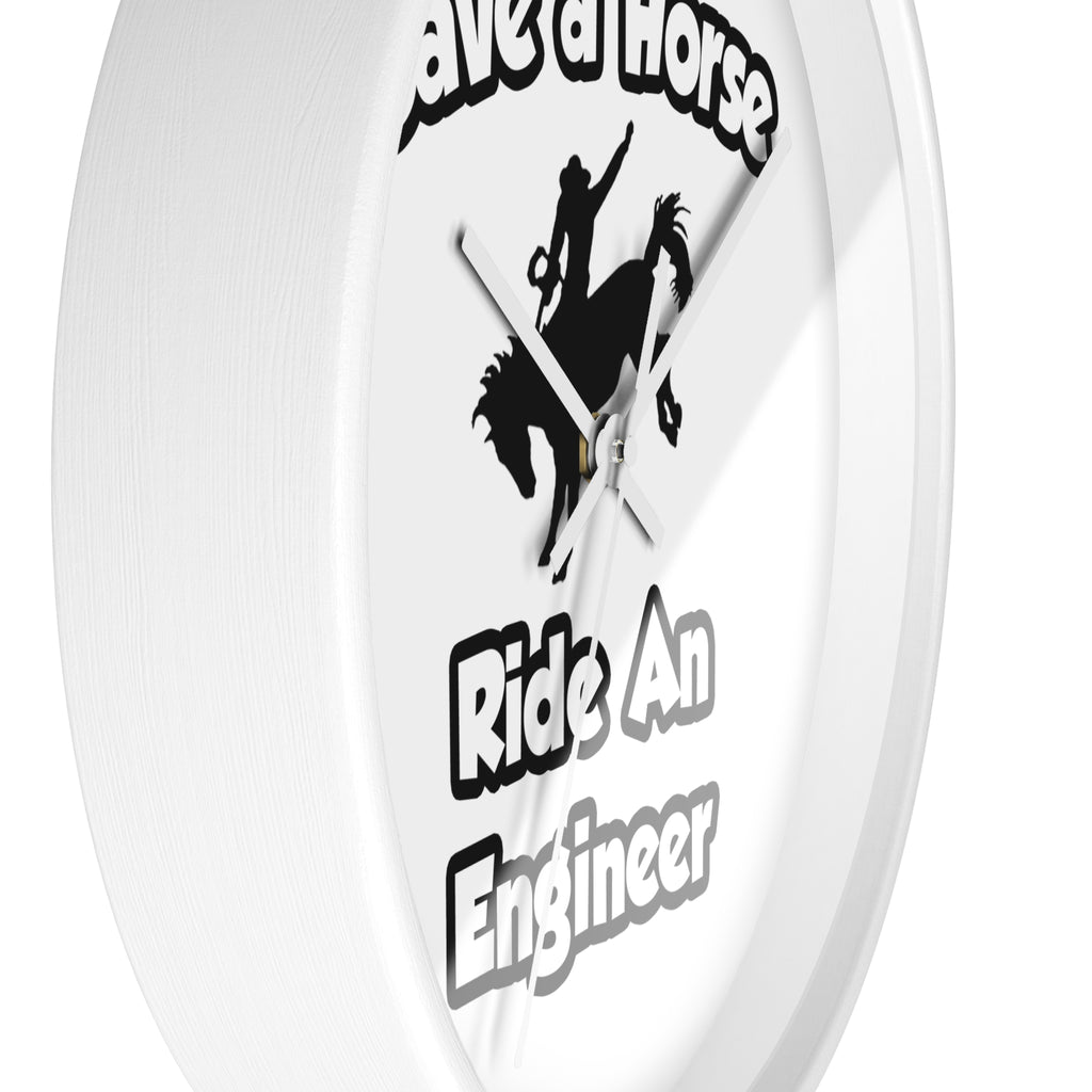 Save a Horse .. Ride an Engineer - Wall Clock