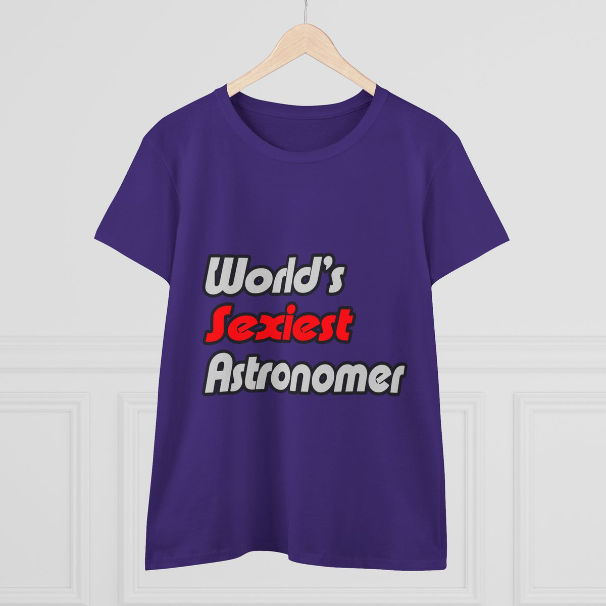 World's Sexiest Astronomer - Women's Midweight Cotton Tee