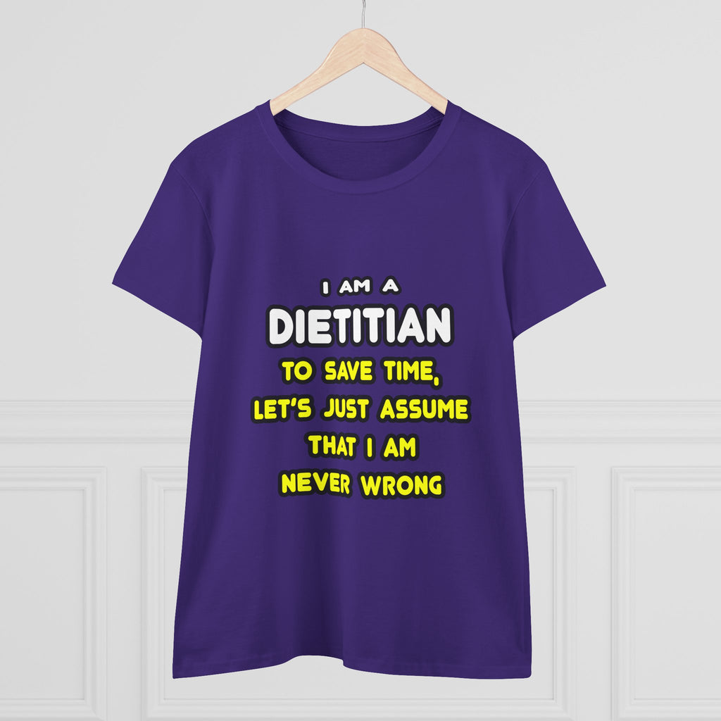Funny Dietitian T Shirts and Gifts - Women's Midweight Cotton Tee