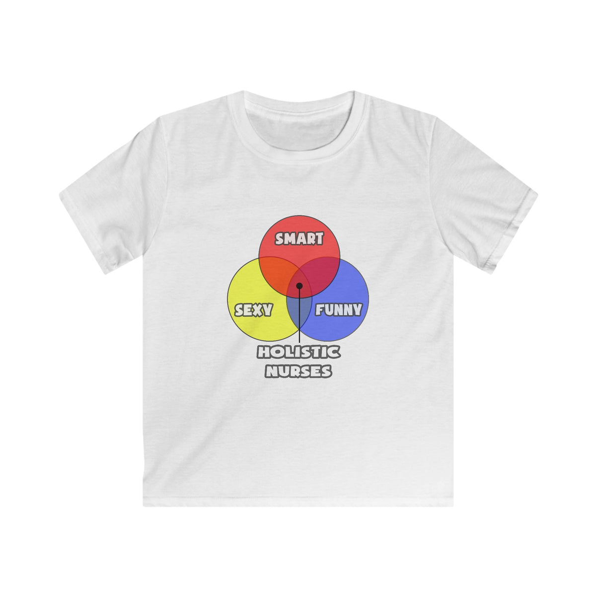 Venn Diagram .. Holistic Nurses - Kids Softstyle Tee