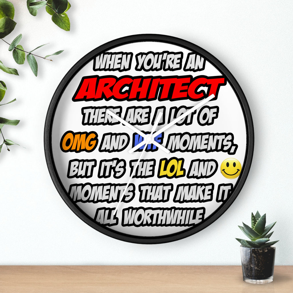 Architect .. OMG WTF LOL - Wall Clock