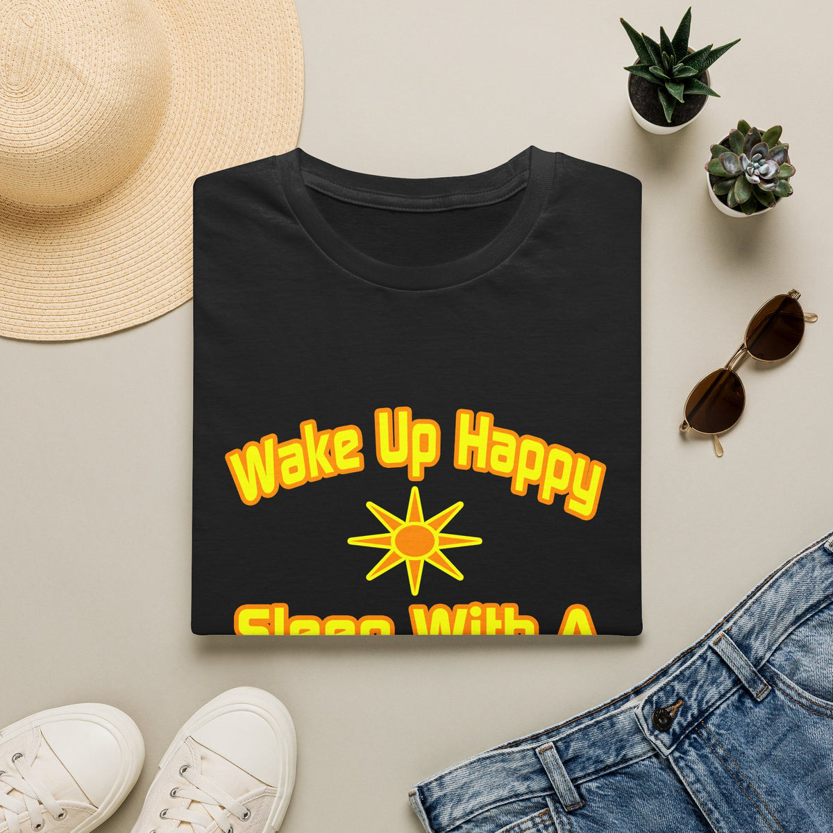 Wake Up Happy ... Sleep With a Bailiff - Unisex Softstyle T-Shirt