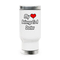 My Heart Belongs To A Doctor - Stainless Steel Travel Mug with Handle, 14oz