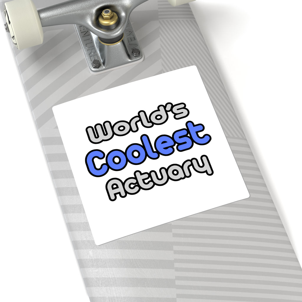 World's Coolest Actuary - Square Stickers