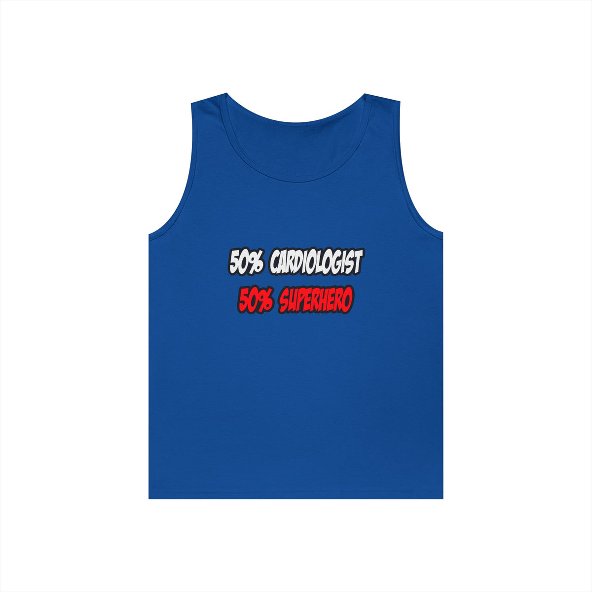 Half Cardiologist...Half Superhero - Unisex Heavy Cotton Tank Top