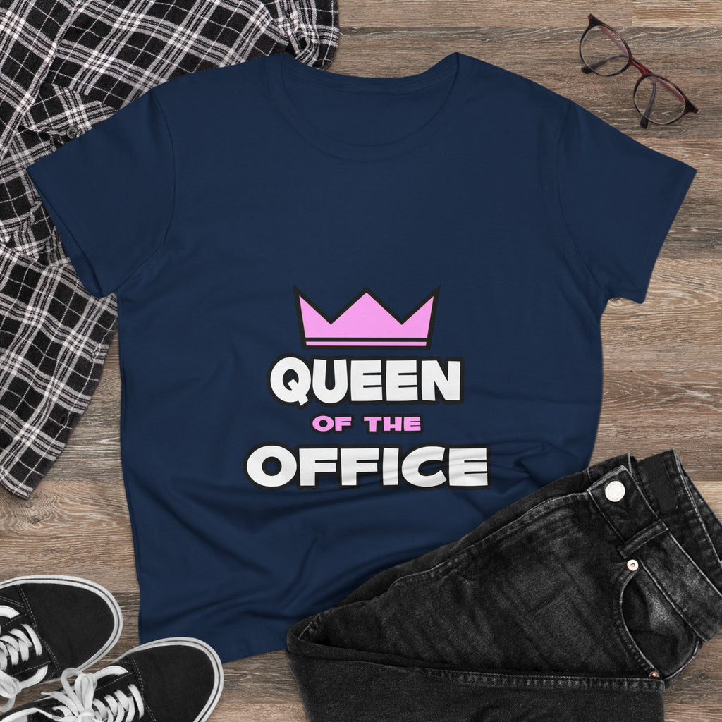 Queen of the Office - Women's Midweight Cotton Tee
