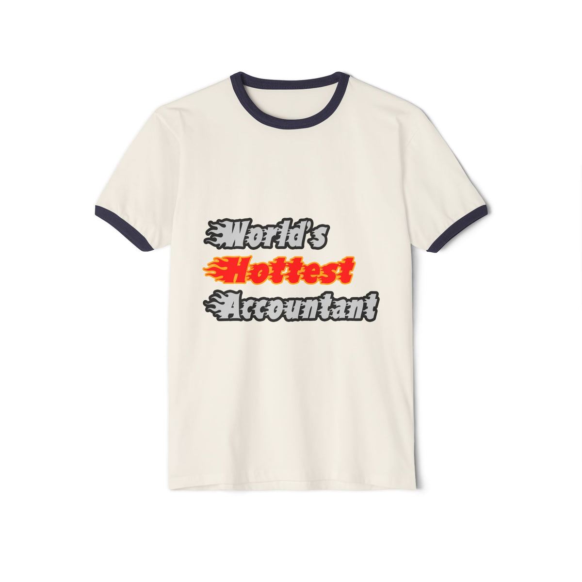 World's Hottest Accountant - Unisex Cotton Ringer T-Shirt