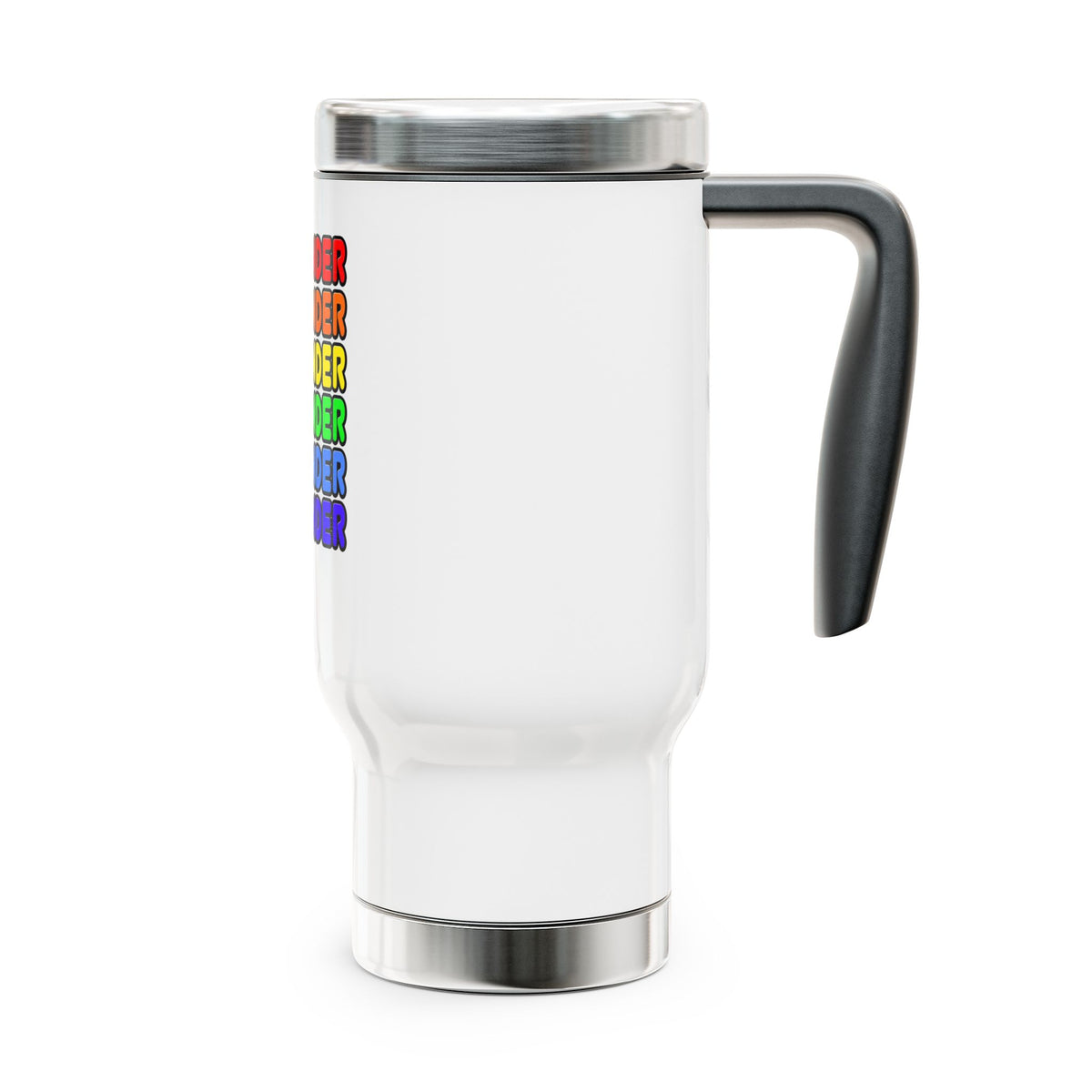 Rainbow Bartender - Stainless Steel Travel Mug with Handle, 14oz