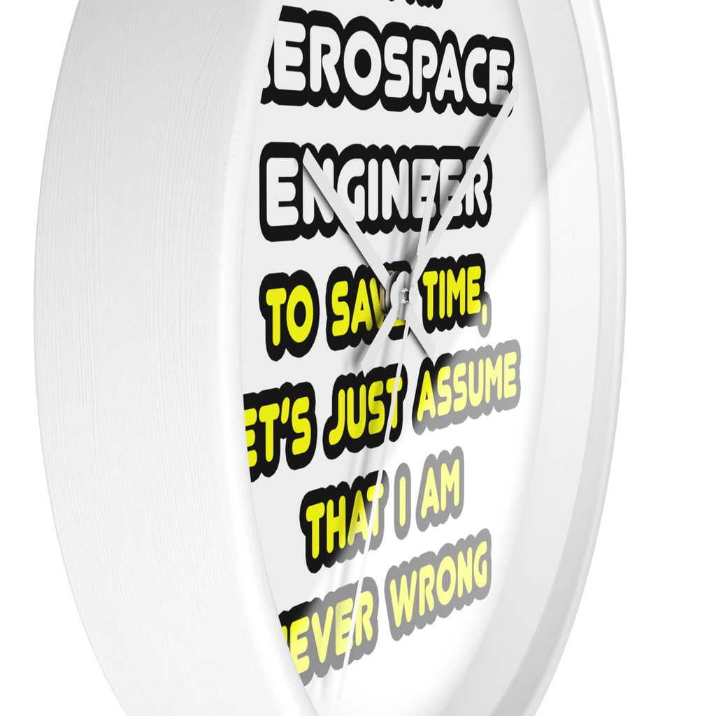 Funny Aerospace Engineer T Shirts and Gifts - Wall Clock