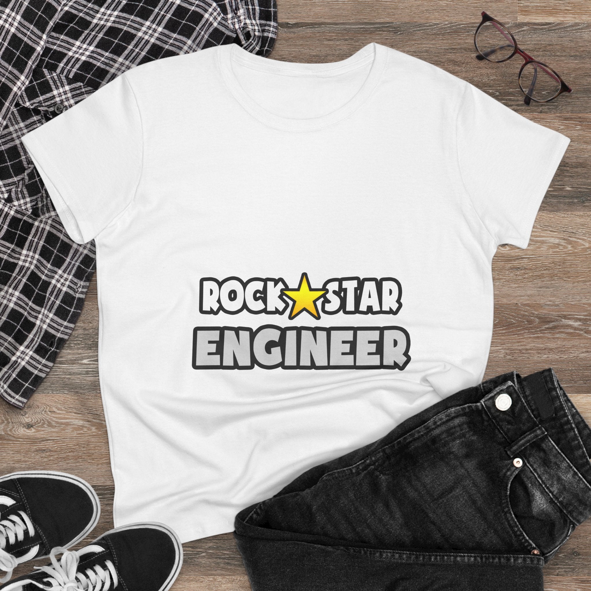 Rock Star Engineer (2) - Women's Midweight Cotton Tee