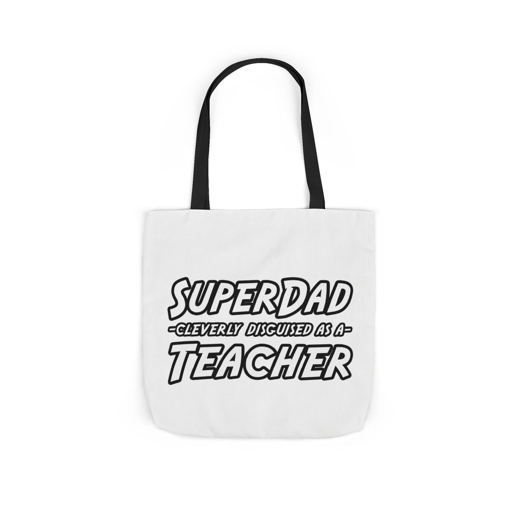 superdad dark teacher - Canvas Tote Bag, 5-Color Straps