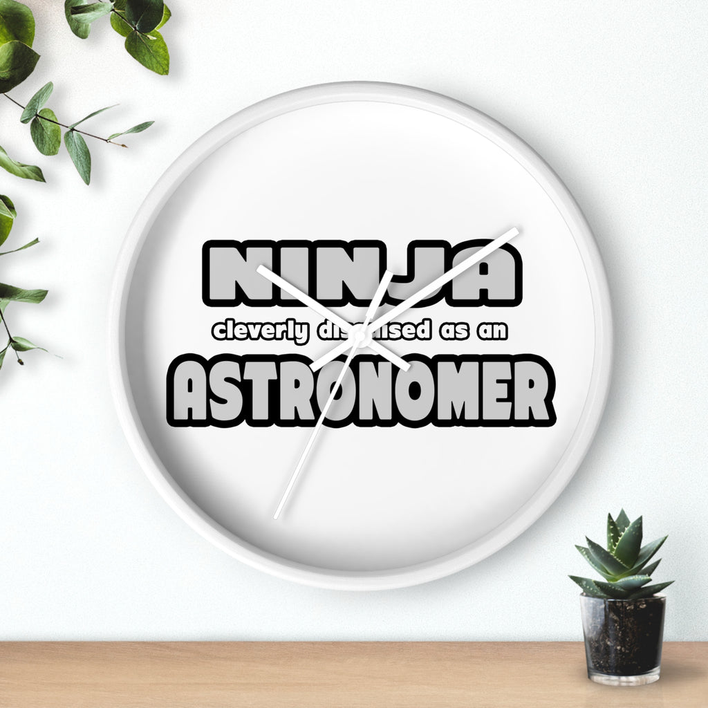 Ninja Cleverly Disguised As An Astronomer - Wall Clock
