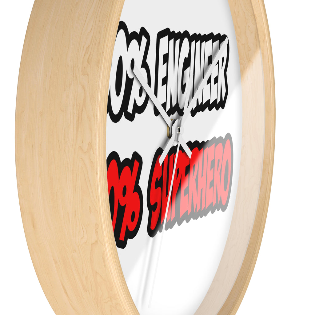 Half Engineer...Half Superhero - Wall Clock