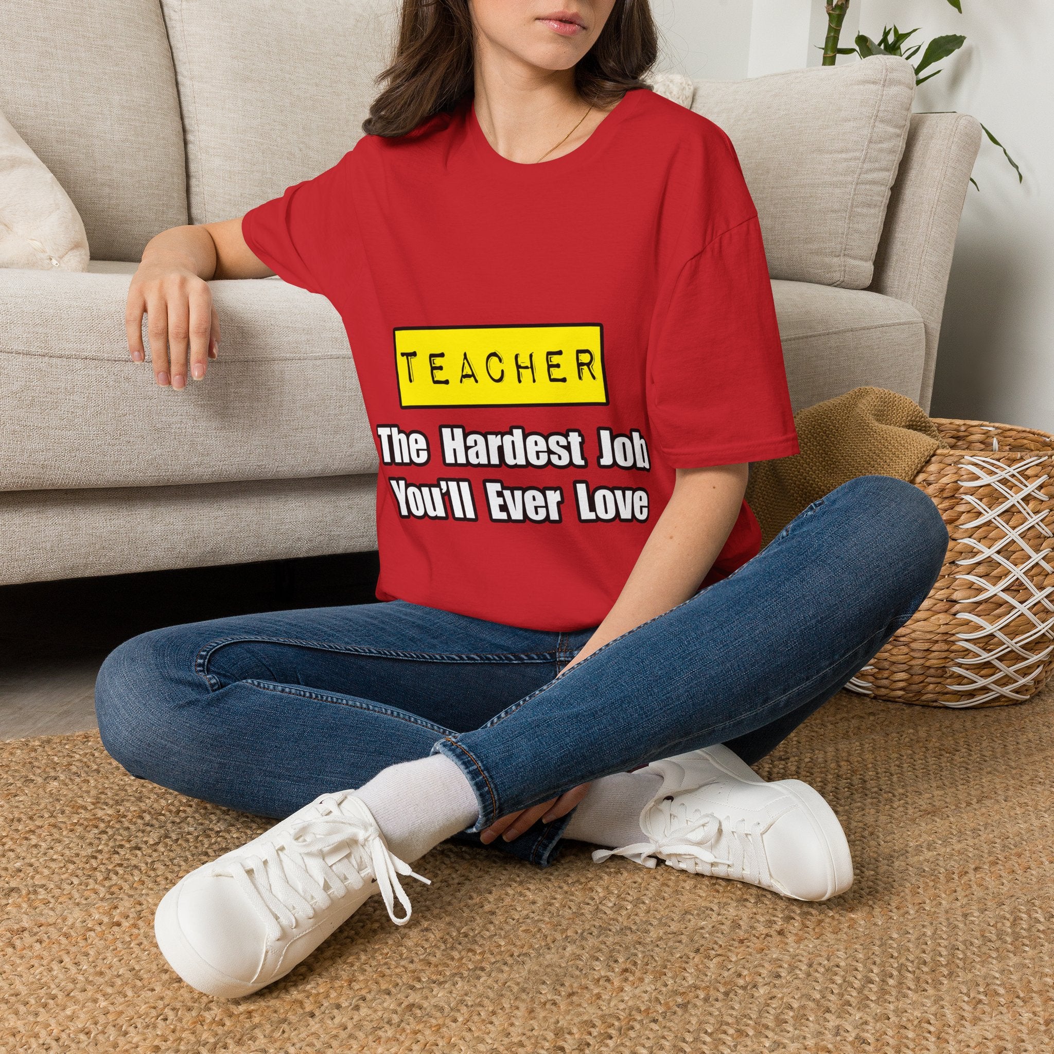 Teacher...Hardest Job You'll Ever Love - Unisex Softstyle T-Shirt
