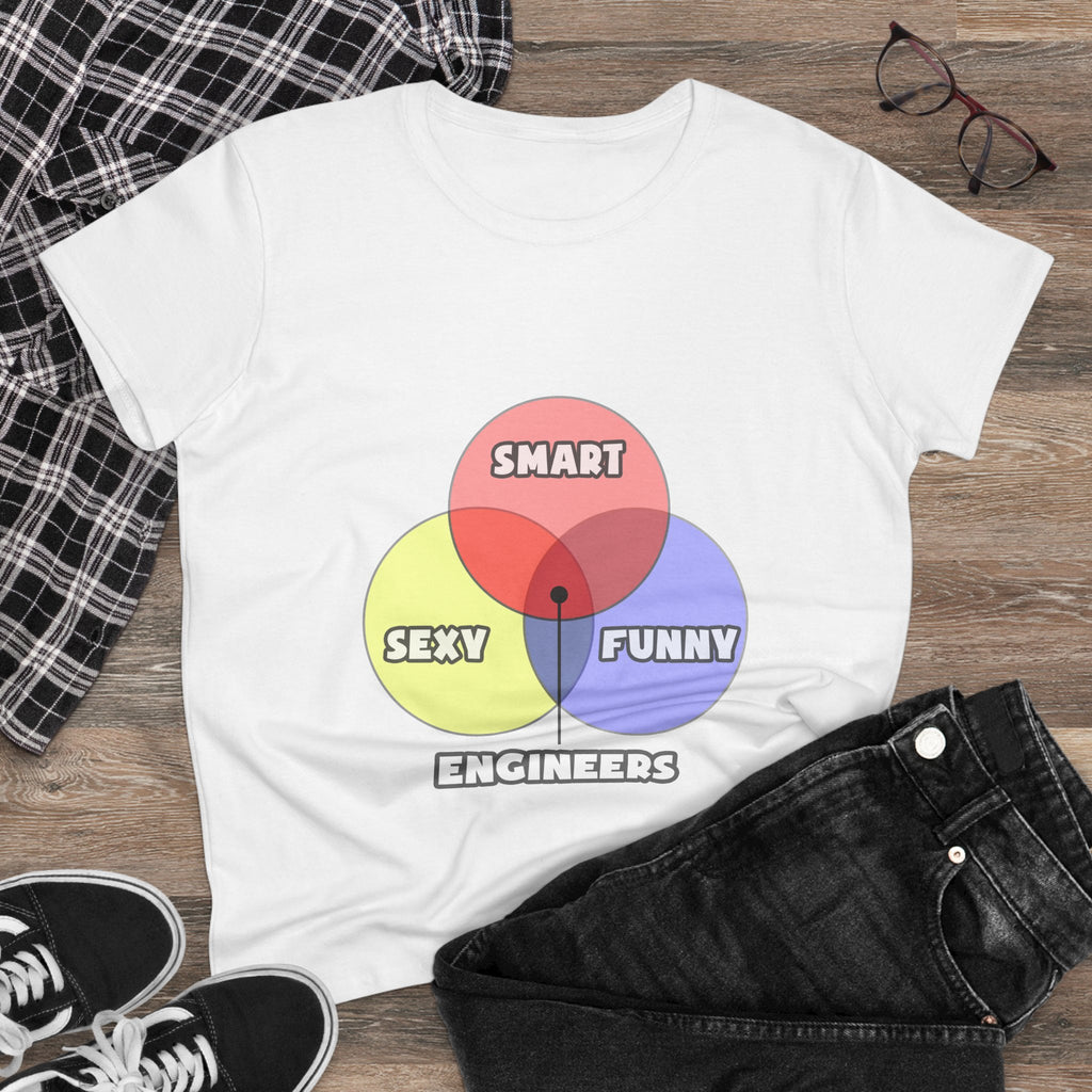 Venn Diagram .. Engineers - Women's Midweight Cotton Tee