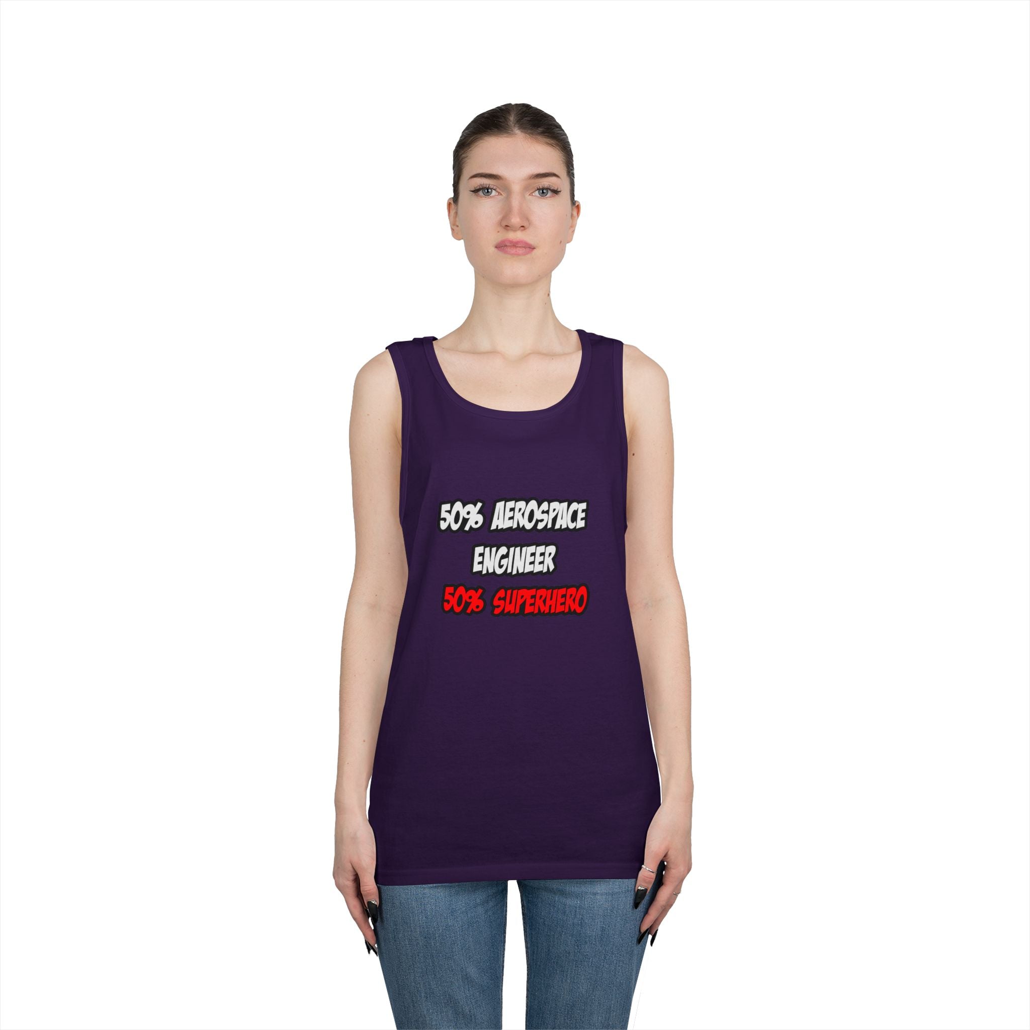 Half Aerospace Engineer...Half Superhero - Unisex Heavy Cotton Tank Top