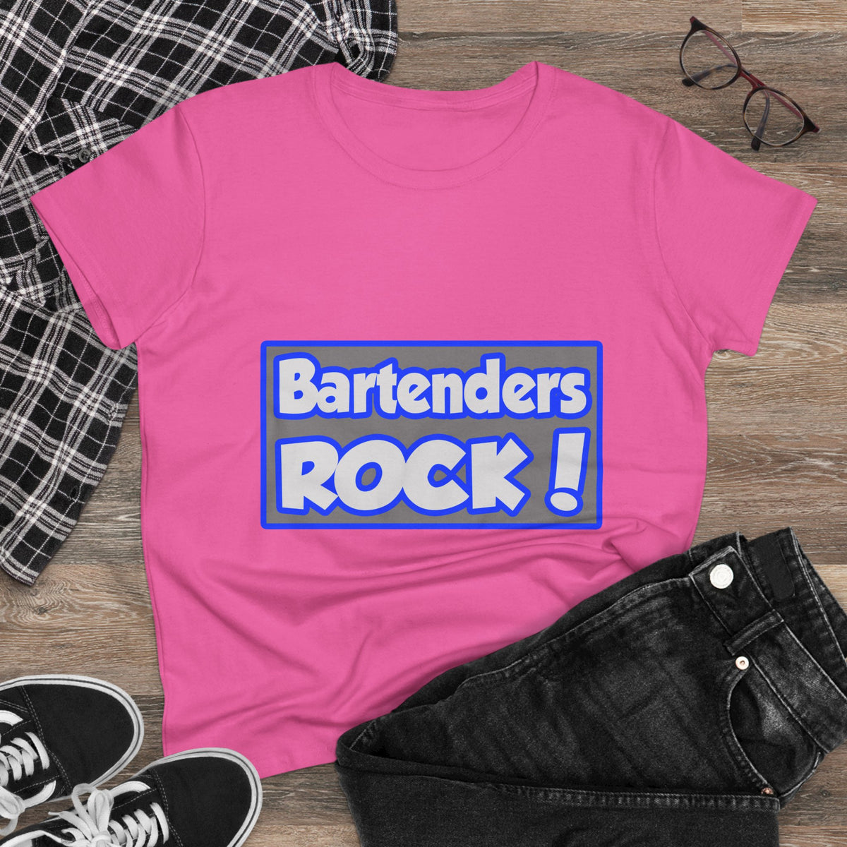 Bartenders Rock! - Women's Midweight Cotton Tee