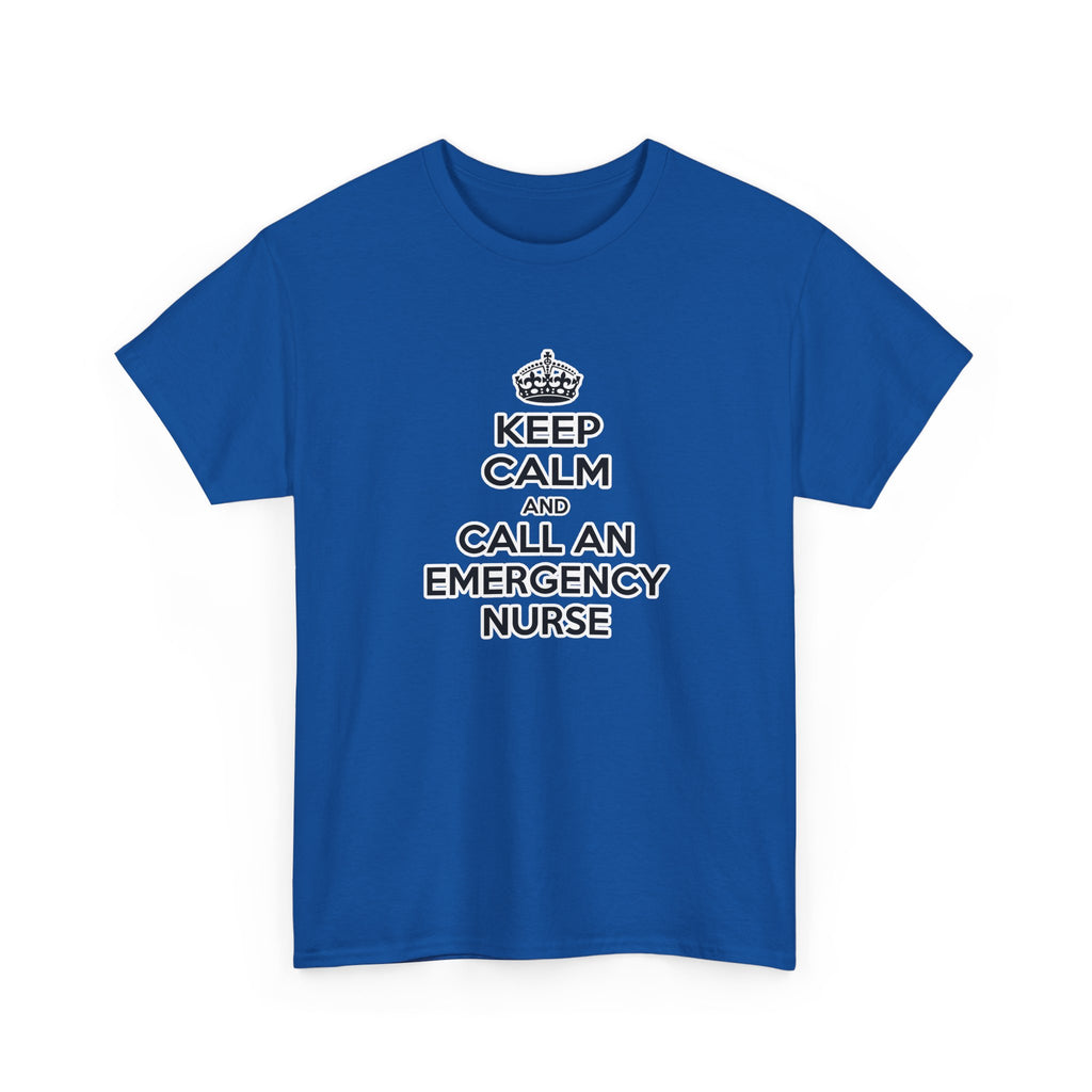 Keep Calm and Call an Emergency Nurse - Unisex Heavy Cotton Tee