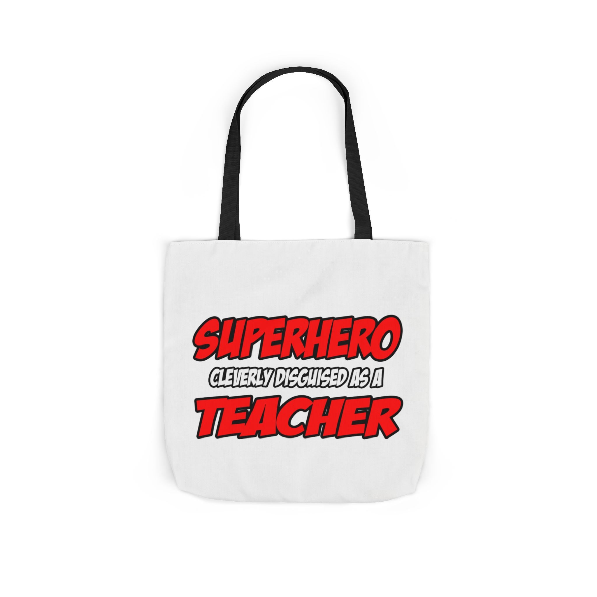 Superhero...Teacher - Canvas Tote Bag, 5-Color Straps