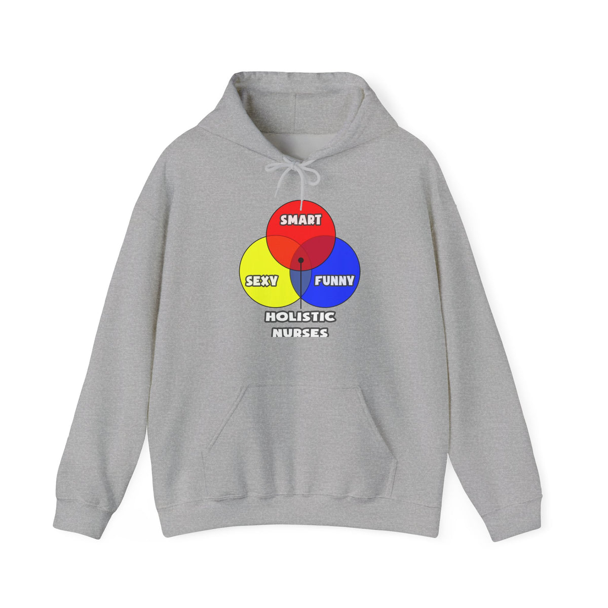 Venn Diagram .. Holistic Nurses - Unisex Heavy Blend™ Hooded Sweatshirt